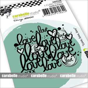 Carabelle Studio - Mini - Rubber Cling Stamp - Edwige Verriere - Love, Love, Love