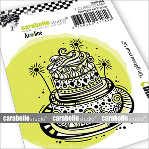 Carabelle Studio - Mini - Rubber Cling Stamp - Azoline - A Cake for You