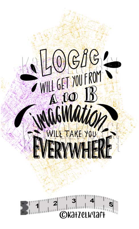 Katzelkraft - SOLO151 - Unmounted Red Rubber Stamp - Logic Will Get You From...