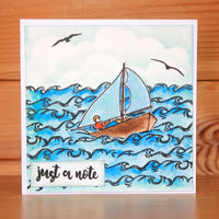 Hobby Art Stamps - Clear Polymer Stamp Set - A5 - Sailing