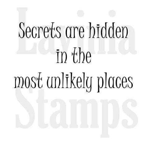 Lavinia - Clear Polymer Stamp - Sentiment - Secrets are Hidden