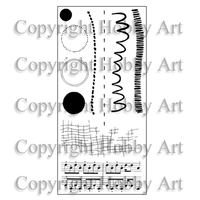 Hobby Art Stamps - Clear Polymer Stamp Set - Set the Scene