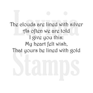 Lavinia - Clear Polymer Stamp - Sentiment - Silver Lining