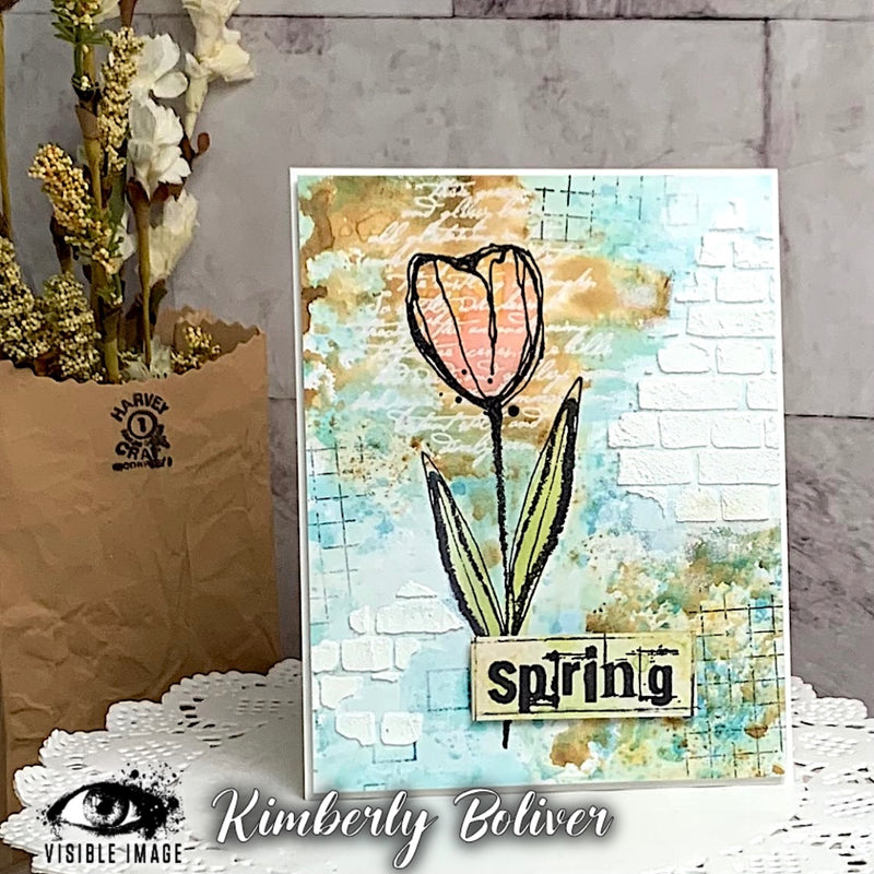 Visible Image - A6 - Clear Polymer Stamp Set - Sketched Tulips