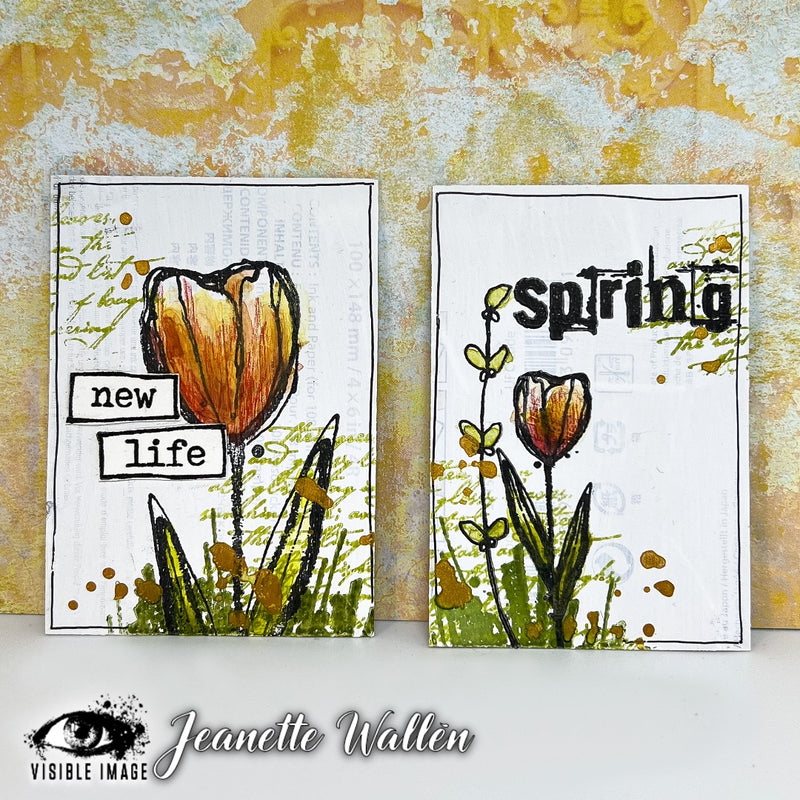 Visible Image - A6 - Clear Polymer Stamp Set - Sketched Tulips