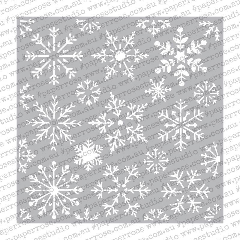 Paper Rose - Snowflakes 6 x 6 - Stencil