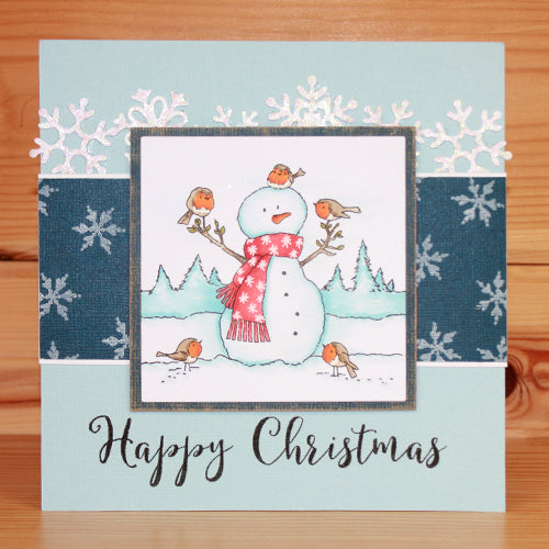 Hobby Art Stamps - Clear Polymer Stamp Set - Snowman & Friends