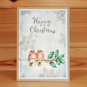 Hobby Art Stamps - Clear Polymer Stamp Set - Snowman & Friends