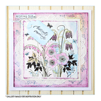 Crafty Individuals - Unmounted Rubber Stamp - 422 - Spring Flower Garden
