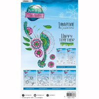 Studio Light - A5 - Clear Polymer Stamp Set - Just Lou - Mindful Moodling - Imagine Florals