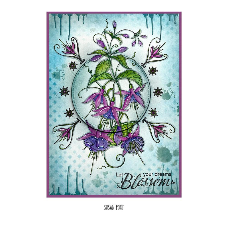 Pink Ink Designs - Clear Photopolymer Stamps - Flora Series - Flamboyant Fuchsia