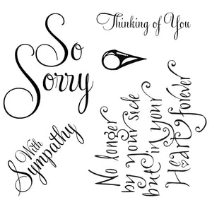 Hobby Art Stamps - 4 x 4 - Clear Polymer Stamp Set - Sympathy