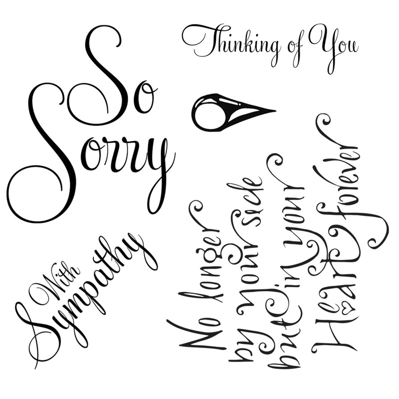 Hobby Art Stamps - 4 x 4 - Clear Polymer Stamp Set - Sympathy
