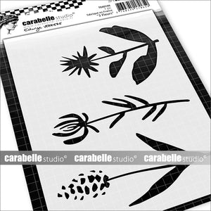 Carabelle Studio - A6 - Stencil Mask - Edwige Verriere - 3 Flowers