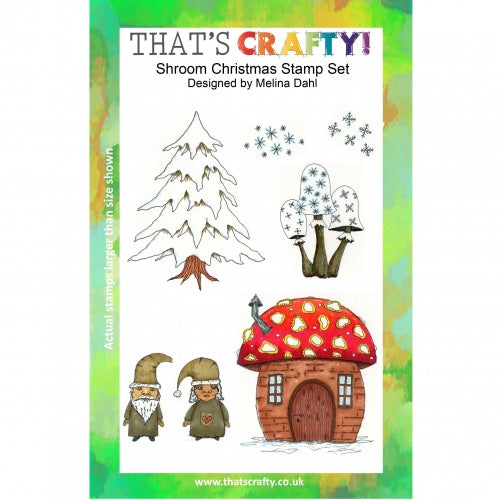 That's Crafty! - Melina Dahl - Clear Stamp Set - Shroom Christmas