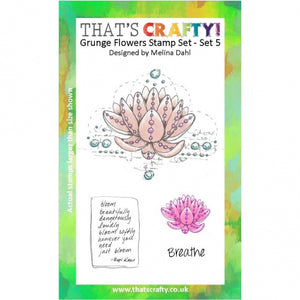 That's Crafty! - Melina Dahl - Clear Stamp Set - Grunge Flowers - Set 5