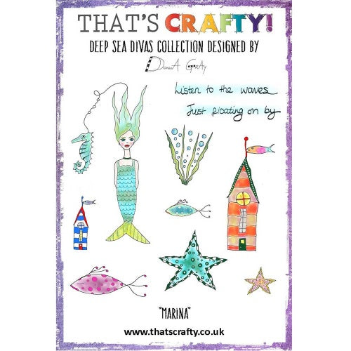That's Crafty! - Donna Gray - Clear Stamp Set - Deep Sea Divas - Marina