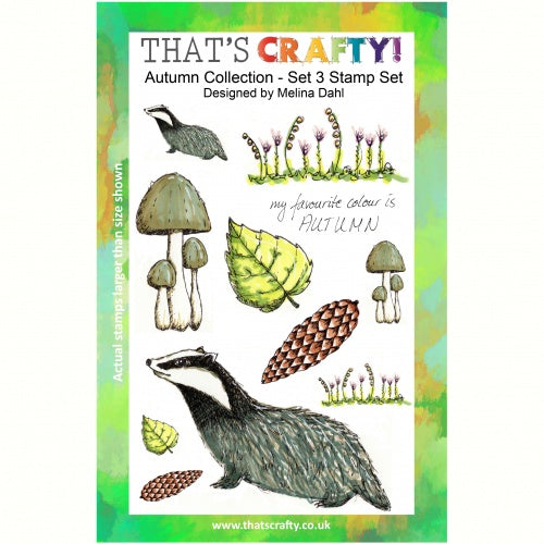 That's Crafty! - Melina Dahl - Clear Stamp Set - Autumn Collection Set 3