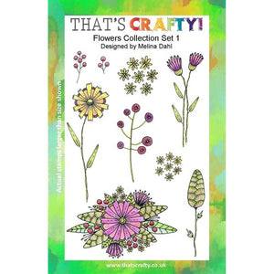 That's Crafty! - Melina Dahl - Clear Stamp Set - Flowers Collection Set 1