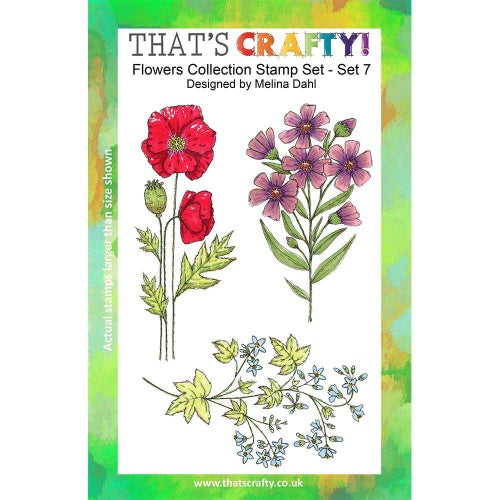 That's Crafty! - Melina Dahl - Clear Stamp Set - Flowers Collection Set 7