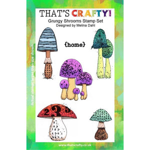 That's Crafty! - Melina Dahl - Clear Stamp Set - Grungy Shrooms
