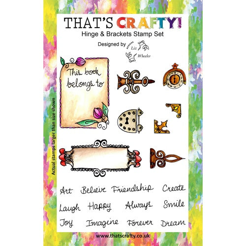 That's Crafty! - Clear Stamp Set - Liz Wheeler - Hinge & Brackets