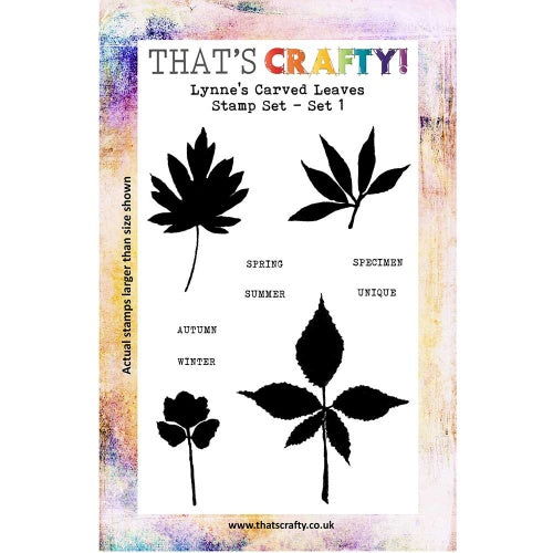That's Crafty! - Lynne Moncrieff - Clear Stamp Set - Lynne's Carved Leaves Set 1