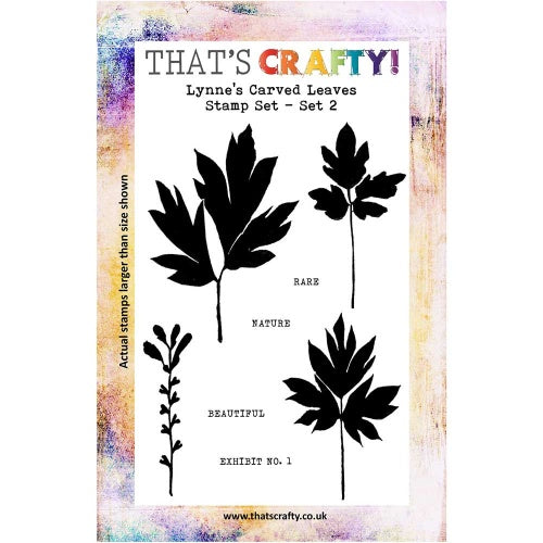 That's Crafty! - Lynne Moncrieff - Clear Stamp Set - Lynne's Carved Leaves Set 2