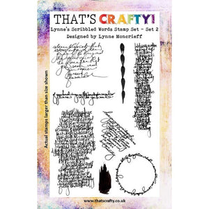 That's Crafty! - Lynne Moncrieff - Clear Stamp Set - Lynne's Scribbled Words Set 2