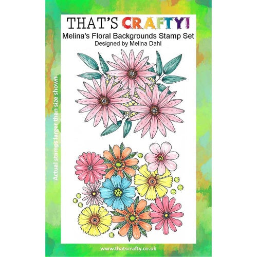 That's Crafty! - Melina Dahl - Clear Stamp Set - Melina's Floral Backgrounds