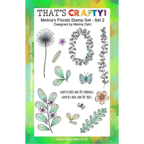 That's Crafty! - Melina Dahl - Clear Stamp Set - Florals Set 2
