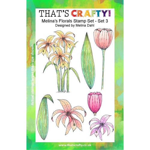 That's Crafty! - Melina Dahl - Clear Stamp Set - Florals Set 3