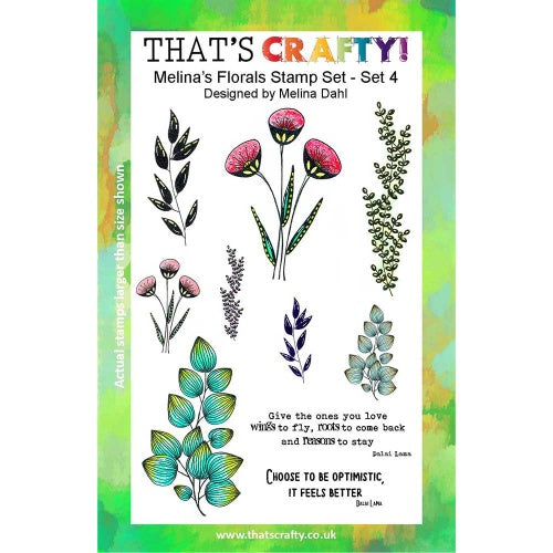 That's Crafty! - Clear Stamp Set - Melina's Funky Flower Stamp Set