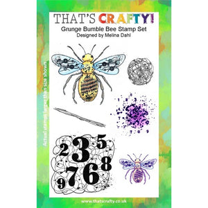 That's Crafty! - Melina Dahl - Clear Stamp Set - Grunge Bumble Bee