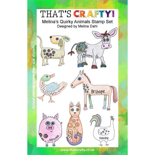 That's Crafty! - Clear Stamp Set - Melina's Quirky Animals Stamp Set - Melina Dahl