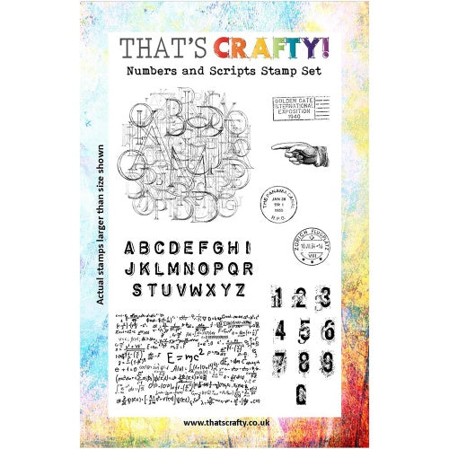 That's Crafty! - Clear Stamp Set - Numbers and Scripts