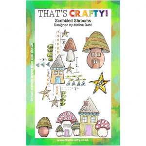 That's Crafty! - Melina Dahl - Clear Stamp Set - Scribbled Shrooms