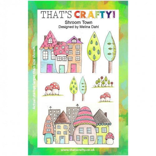 That's Crafty! - Melina Dahl - Clear Stamp Set - Shroom Town