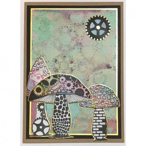 That's Crafty! - Melina Dahl - Clear Stamp Set - Steampunk Shrooms