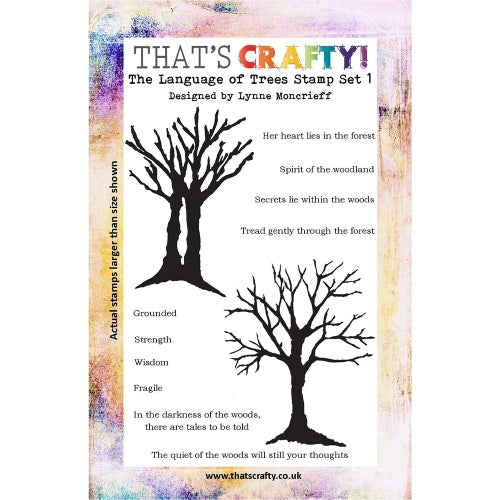 That's Crafty! - Lynne Moncrieff - Clear Stamp Set - The Language of Trees Set 1
