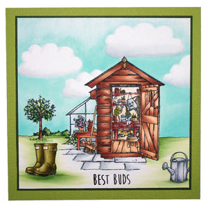 Hobby Art Stamps - Clear Polymer Stamp Set - The Allotment