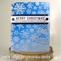 Deep Red Cling Stamp - Snowflake Background