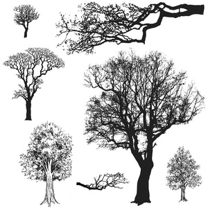 Hobby Art Stamps - Clear Polymer Stamp Set - Trees