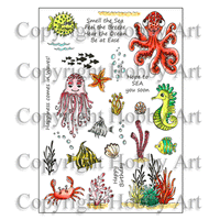 Hobby Art Stamps - Clear Polymer Stamp Set - A5 - Under the Sea