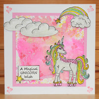Hobby Art Stamps - Clear Polymer Stamp Set - Unicorn Kisses
