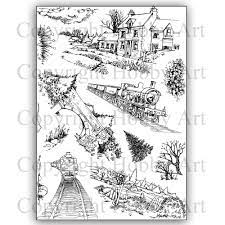 Hobby Art Stamps - Clear Polymer Stamp Set - A5 - Old Railway