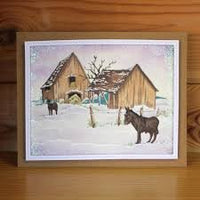 Hobby Art Stamps - Clear Polymer Stamp Set - A5 - Donkey Scene It