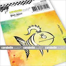 Carabelle Studio - Mini - Rubber Cling Stamp - Yann Autret - Happy Fish