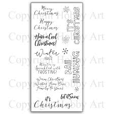 Hobby Art Stamps - Clear Polymer Stamp Set - Christmas Frosting