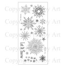 Hobby Art Stamps - Clear Polymer Stamp Set - Winter's Snowflakes